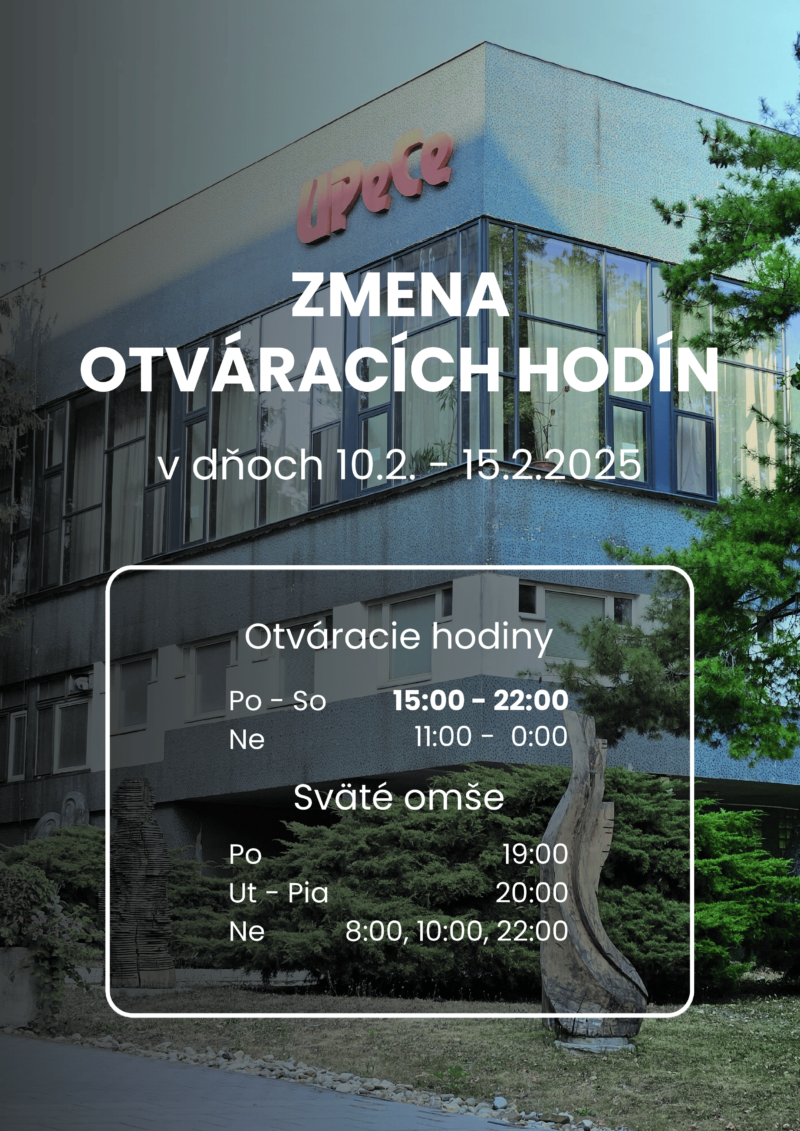 Zmena otváracích hodín v dňoch 10. – 15. 2.